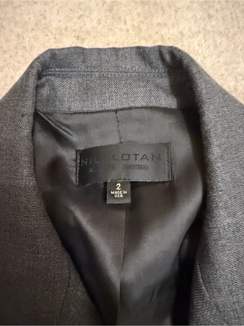 Nili Lotan Nathalia Double Breasted Wool-Twill Blazer - Picture 2 of 7